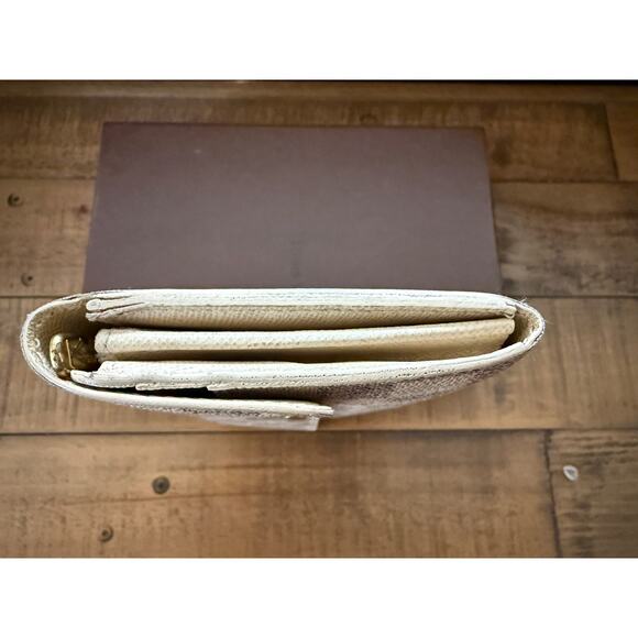 Louis Vuitton Sarah Wallet Womens Damier Azur Canvas Long French Purse France - Picture 3 of 16